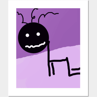 Crawling Baby Stick Figure Posters and Art